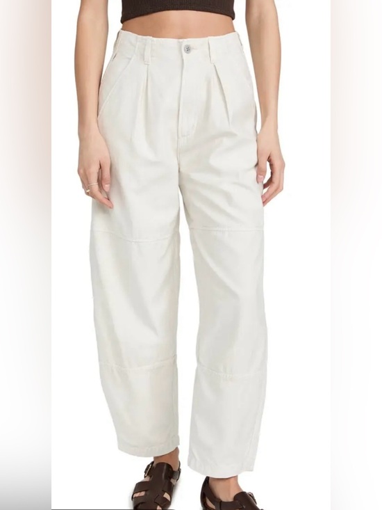 Citizens Of Humanity Pants - Citizens Of Humanity Wide-Leg High-Rise Pants in Off-White